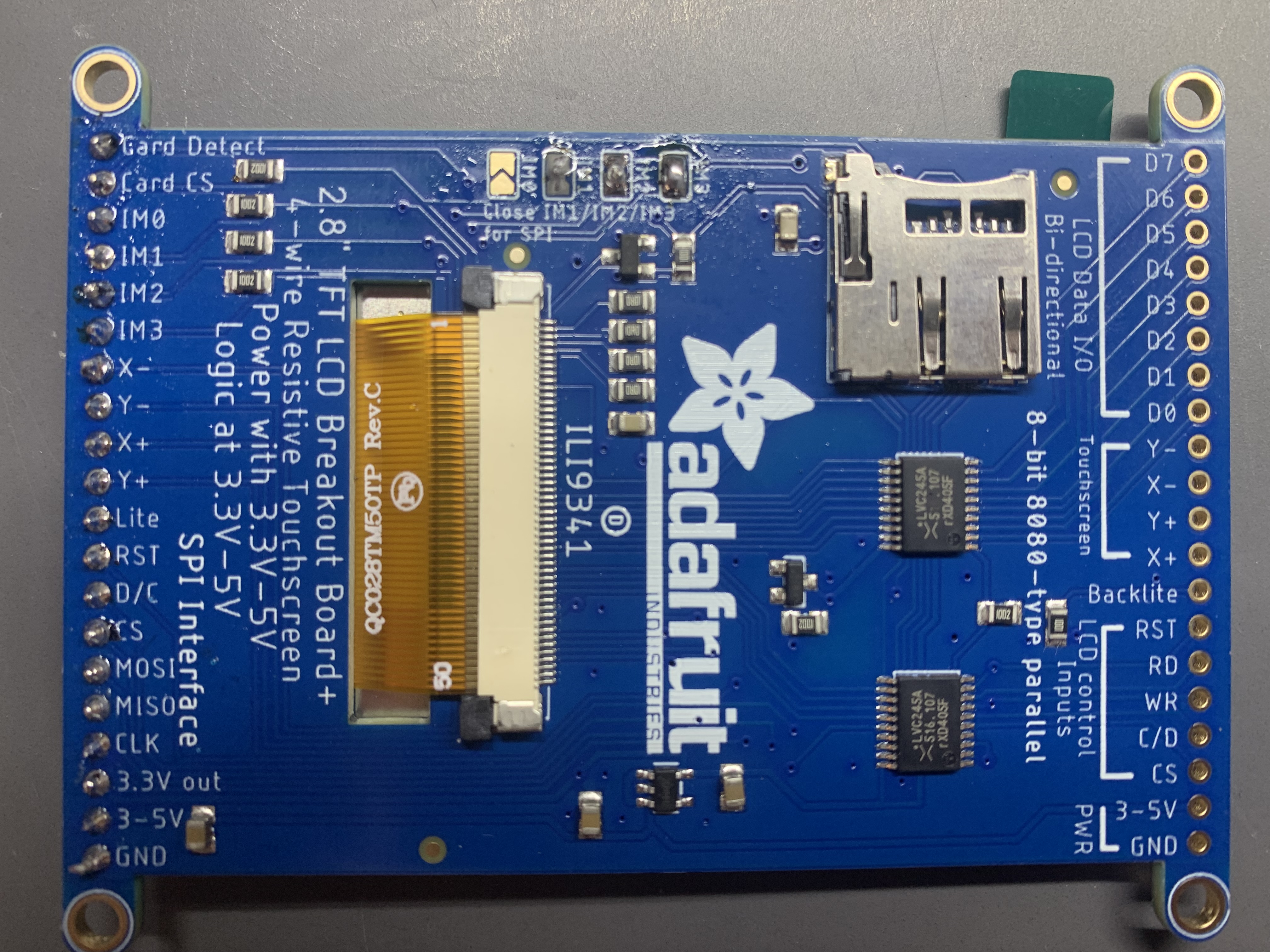 Soldered LCD Display